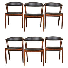 Six Rosewood Dining Chairs Johannes Andersen