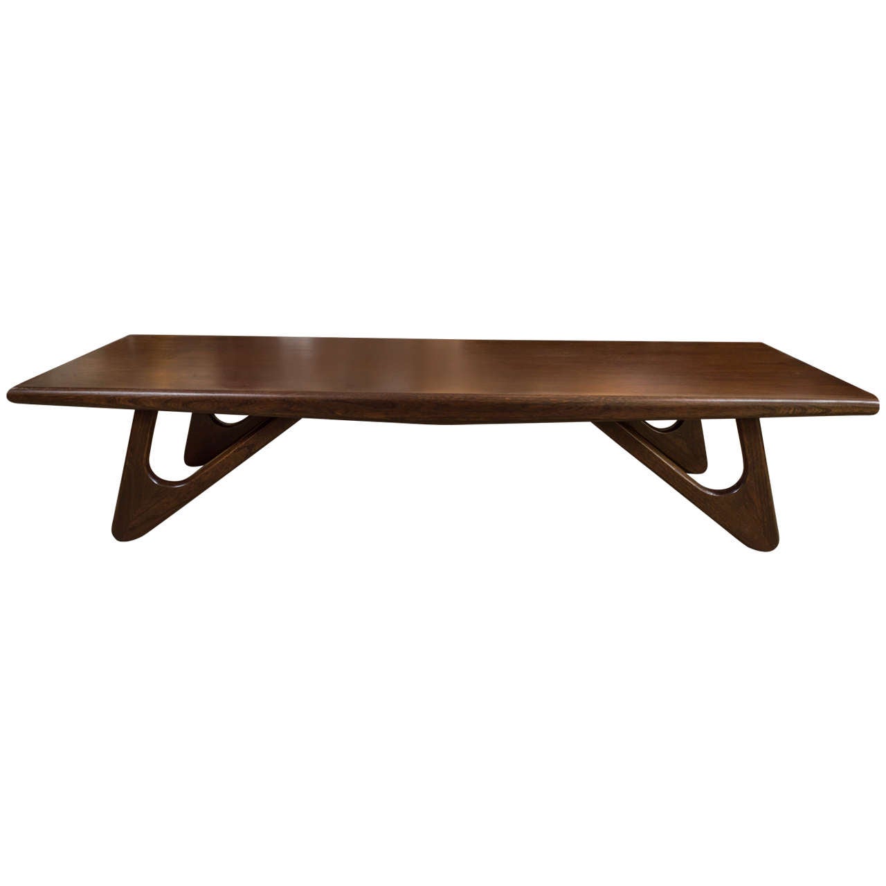 1950s Walnut Coffee Table In The Style Of Adrian Pearsall
