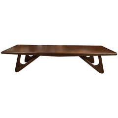 1950s Walnut Coffee Table In The Style Of Adrian Pearsall