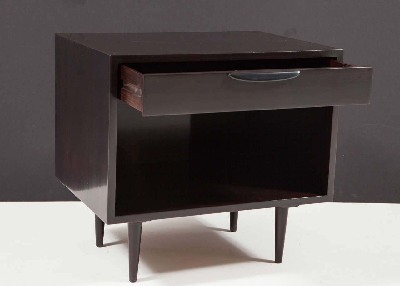 Pair of Ebonized Mahogany Night Stands by Harvey Probber In Excellent Condition In New York, NY
