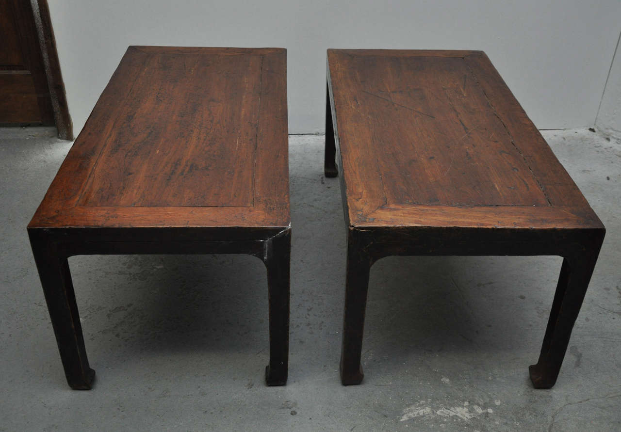 Chinese Export 19th Century Pair of Chinese Coffee or Side Tables For Sale