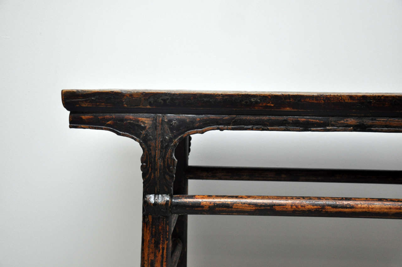 17th Century Elm Chinese Wine Table or Side Table In Good Condition In Chicago, IL