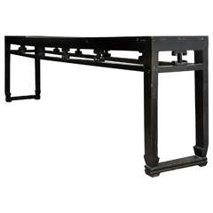 Long Black Lacquer Chinese Table