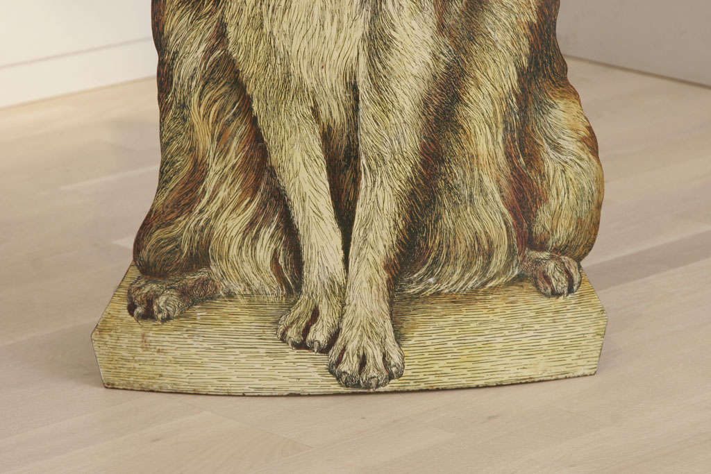 Rare umbrella stand in the form of a collie dog by Piero Fornasetti.