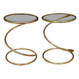 Pair of Brass Side Tables by Pace
