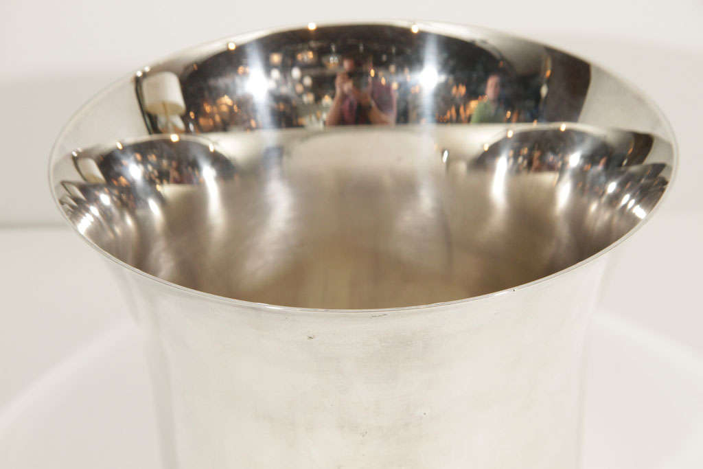Modernist Silver Plate Ice Bucket