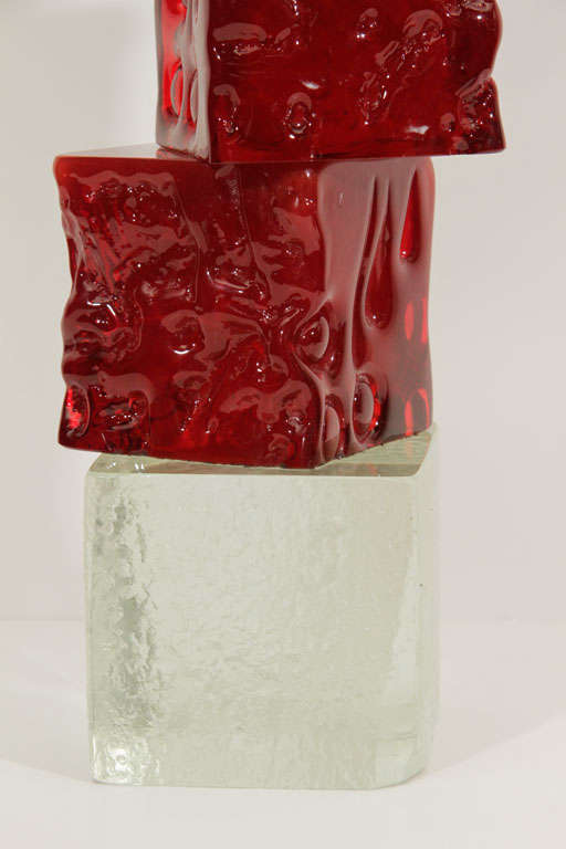Impressive Mazzega Art Glass Sculpture In Excellent Condition In New York, NY