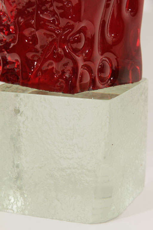 20th Century Impressive Mazzega Art Glass Sculpture