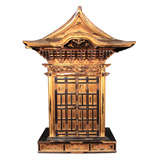 Japanese Carved & Lacquered Wood Shrine