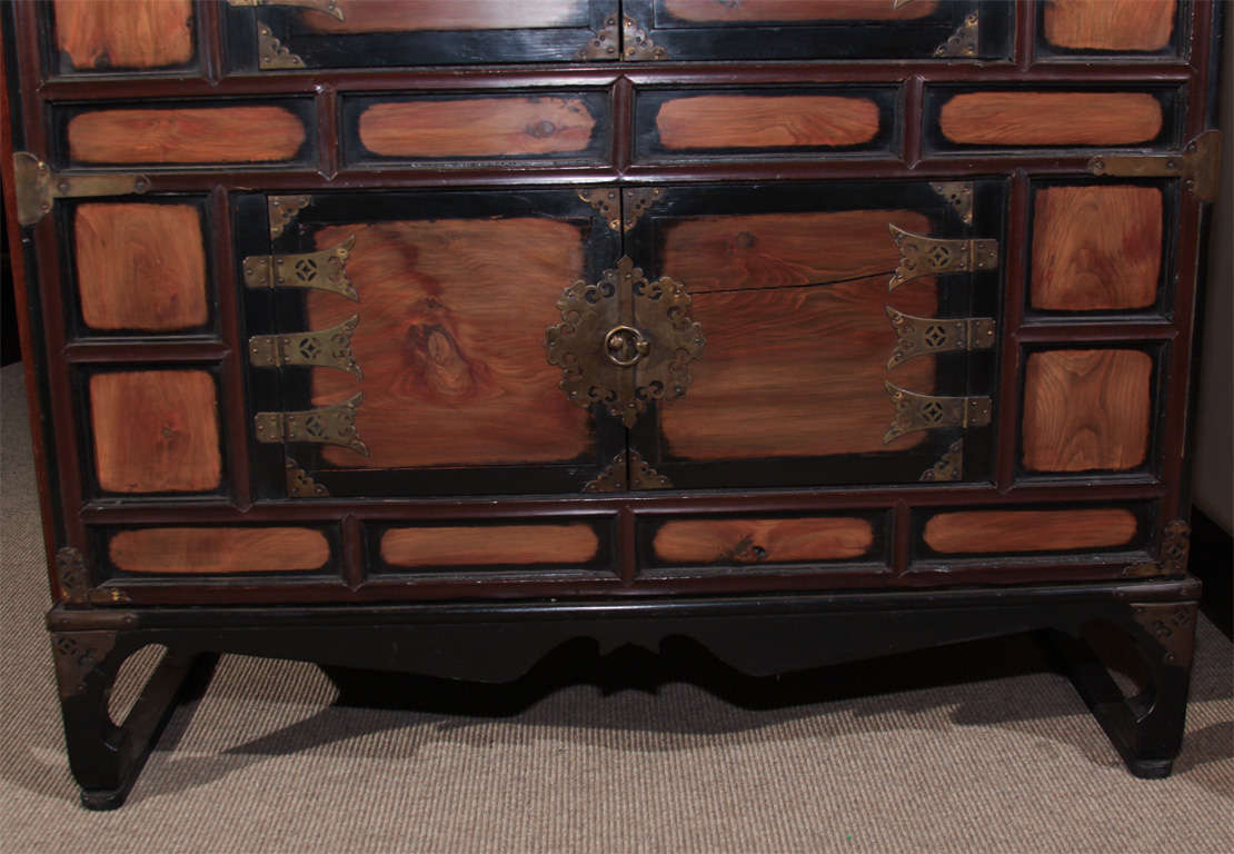 Tall Korean Lacquered Wood Clothing Chest 2