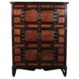 Tall Korean Lacquered Wood Clothing Chest