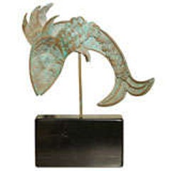 Mid-Century Metal Fish Sculpture 1