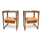 Mid-Century Dunbar Style Pair Night Stands 11