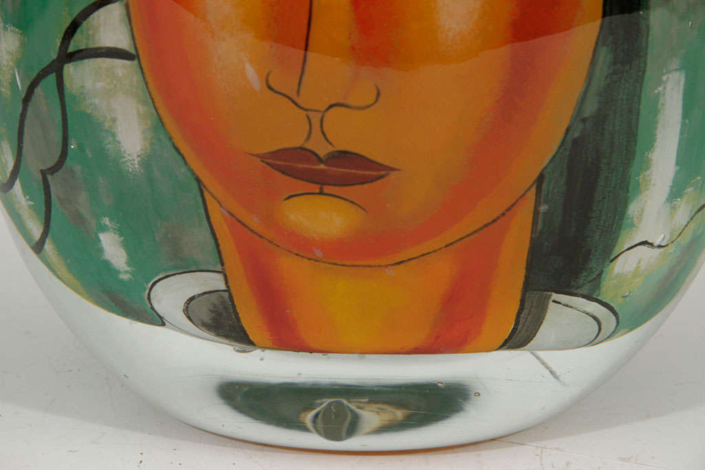 Vase en verre d'art ADA LOUMANI 