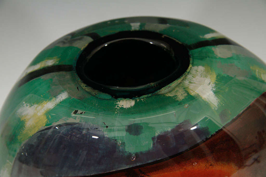 20ième siècle Ada Loumani L'ami Paul Vase en verre d'art