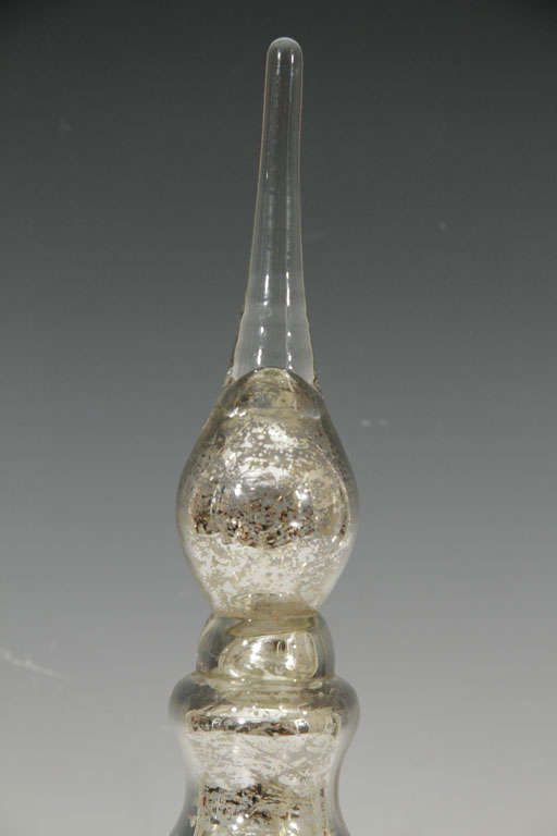 20th Century Pair of Mid Century Mercury Glass Mantel Ornaments