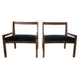 Pair of Brazilian Modernist Low Slipper Chairs (4 Avail.)