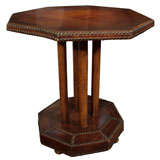 French Octagonal Leather Table