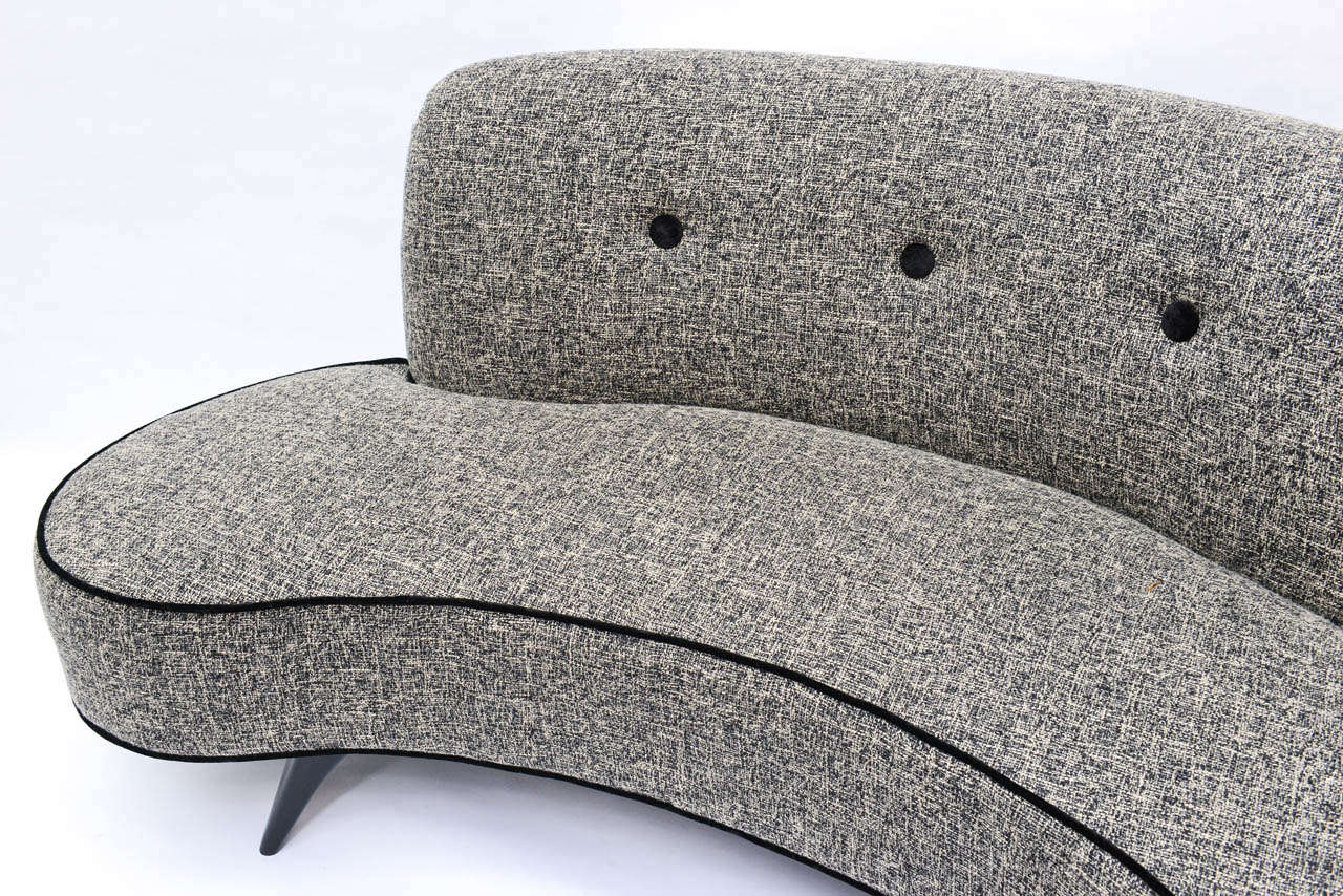 Nierenförmiges Sofa aus der Mitte des Jahrhunderts (Mitte des 20. Jahrhunderts)