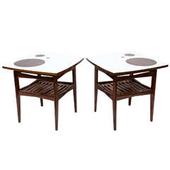 Stunning Danish Pair of Mid-Century Teak Side Tables 4