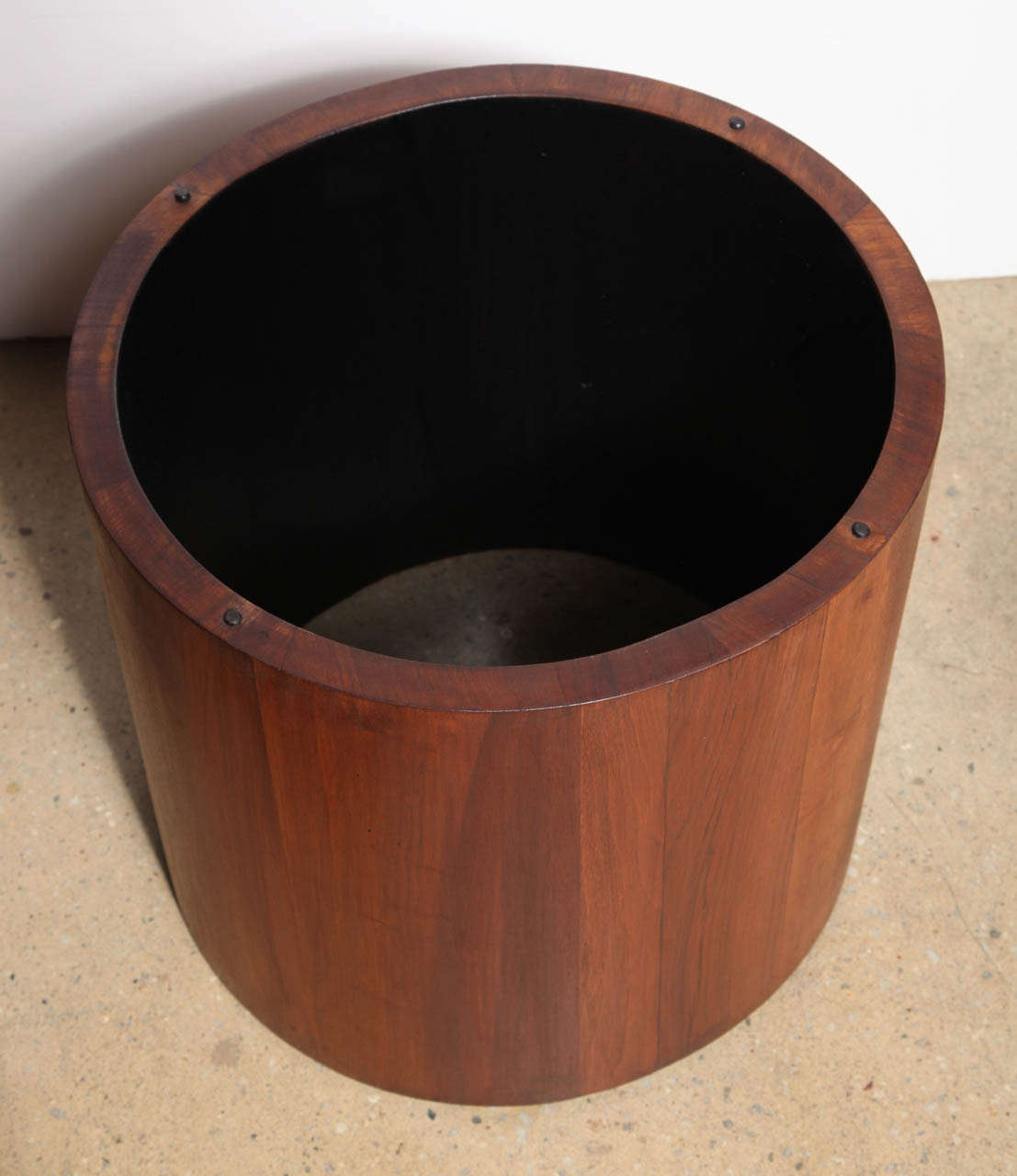 Mid-20th Century Lane Furniture Solid Teak Circular Occasional Table with Glass Top, Late 1950s 