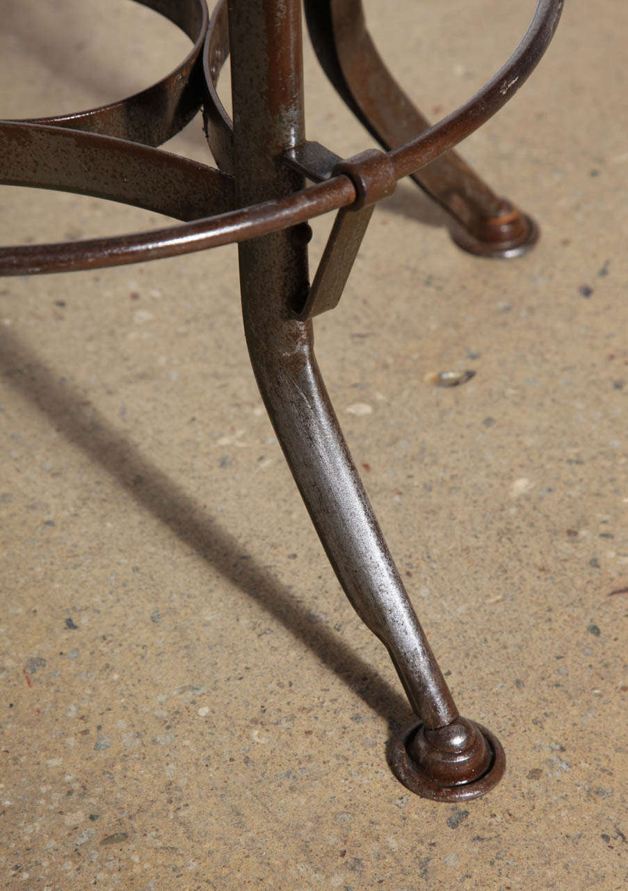 Iron 5 adjustable vintage Toledo Stools