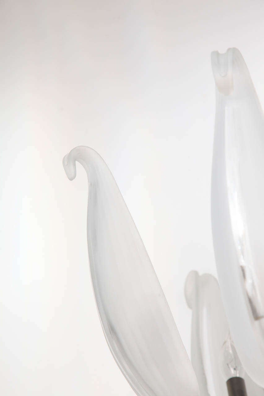 Franco Luce Murano Frosted Glass Six Arm 