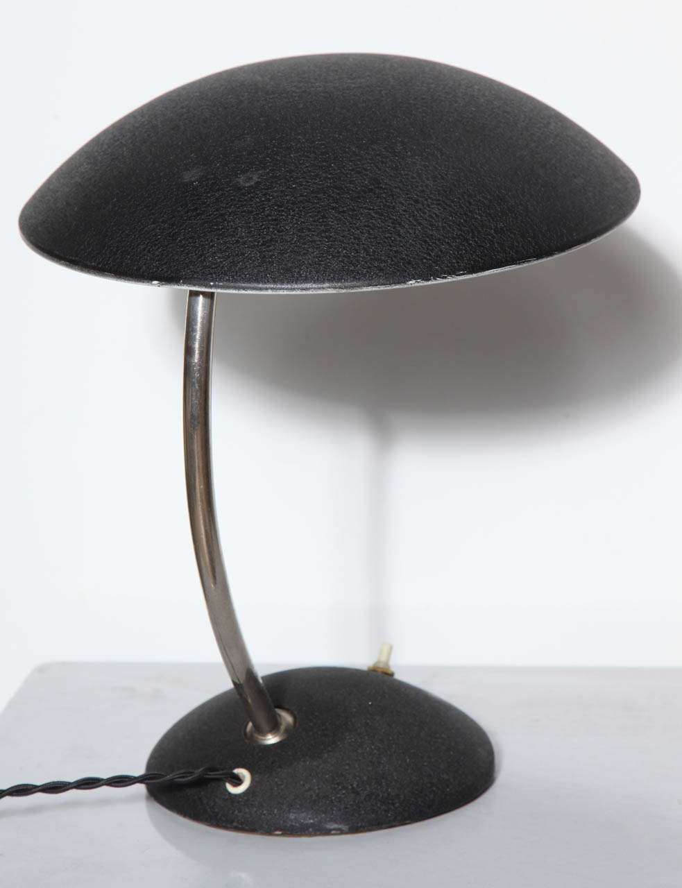 Mid-Century Modern Swing Lamp Co. Articulating Desk Lamp with Black Enamel Saucer Shade , 1960's 