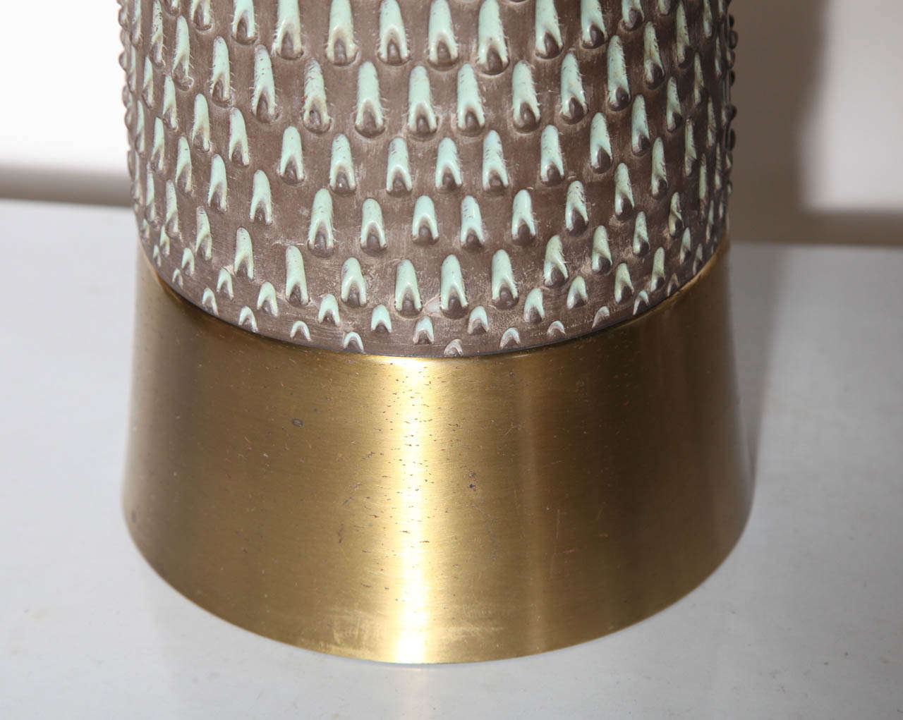 signed Zaccagnini Ceramic Lamp In Good Condition In Bainbridge, NY
