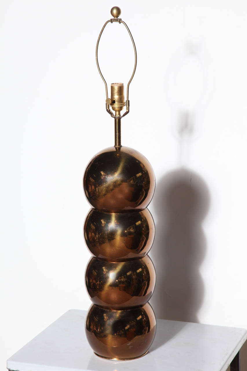 Modern Tall George Kovacs Bronzed Brass Stacked Ball 