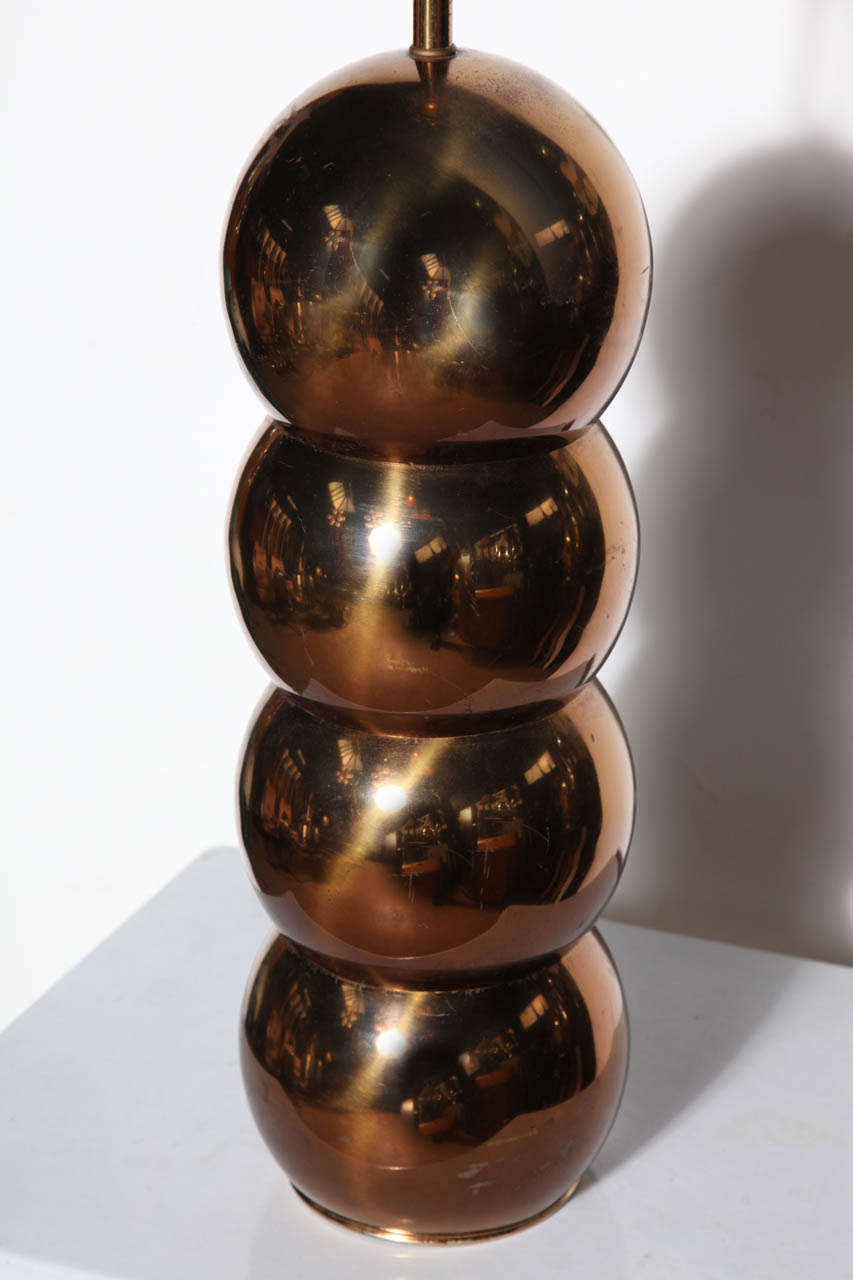 American Tall George Kovacs Bronzed Brass Stacked Ball 