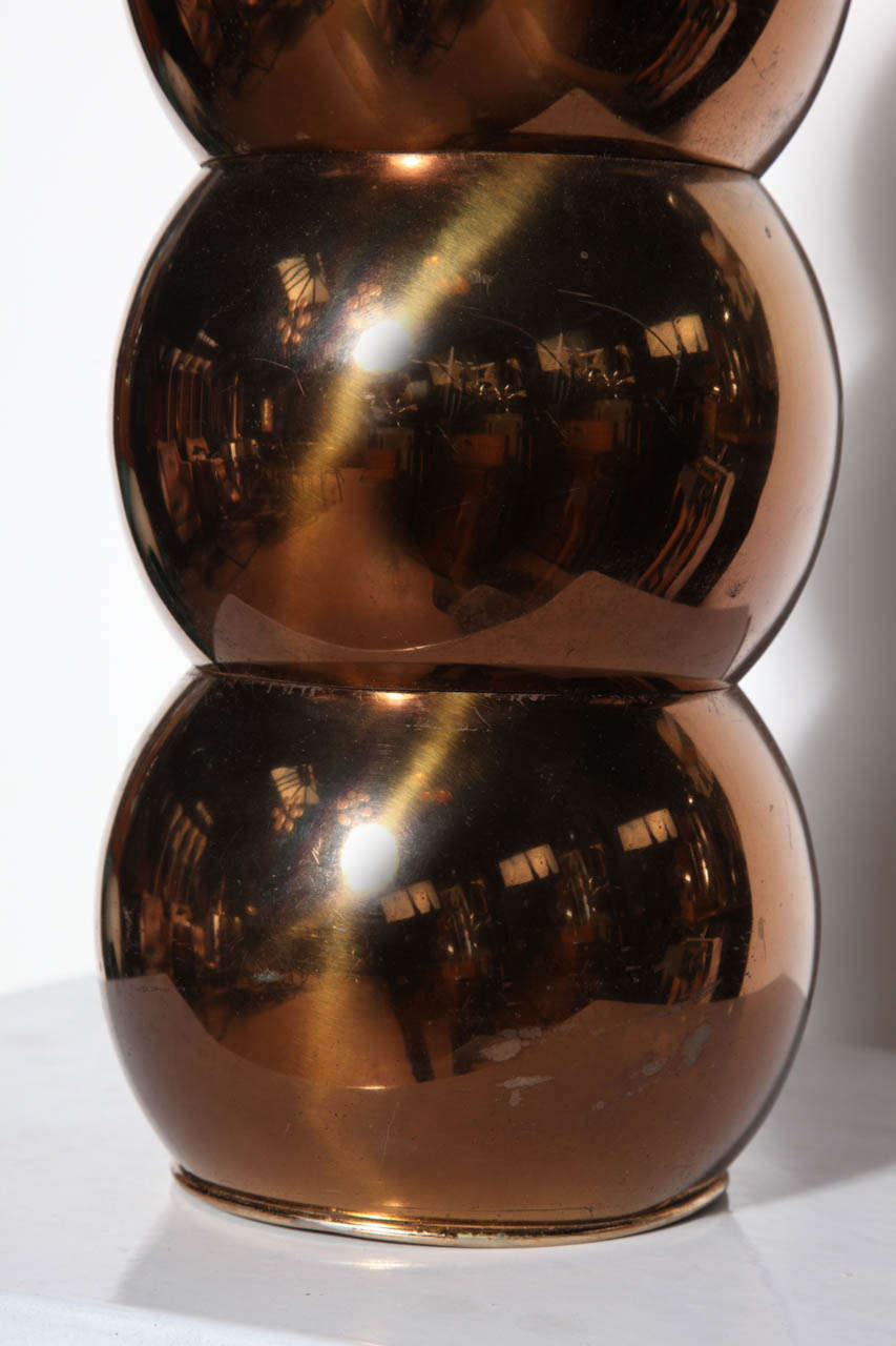 Plated Tall George Kovacs Bronzed Brass Stacked Ball 