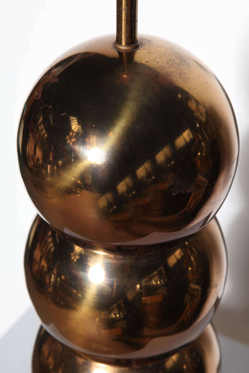 Tall George Kovacs Bronzed Brass Stacked Ball 
