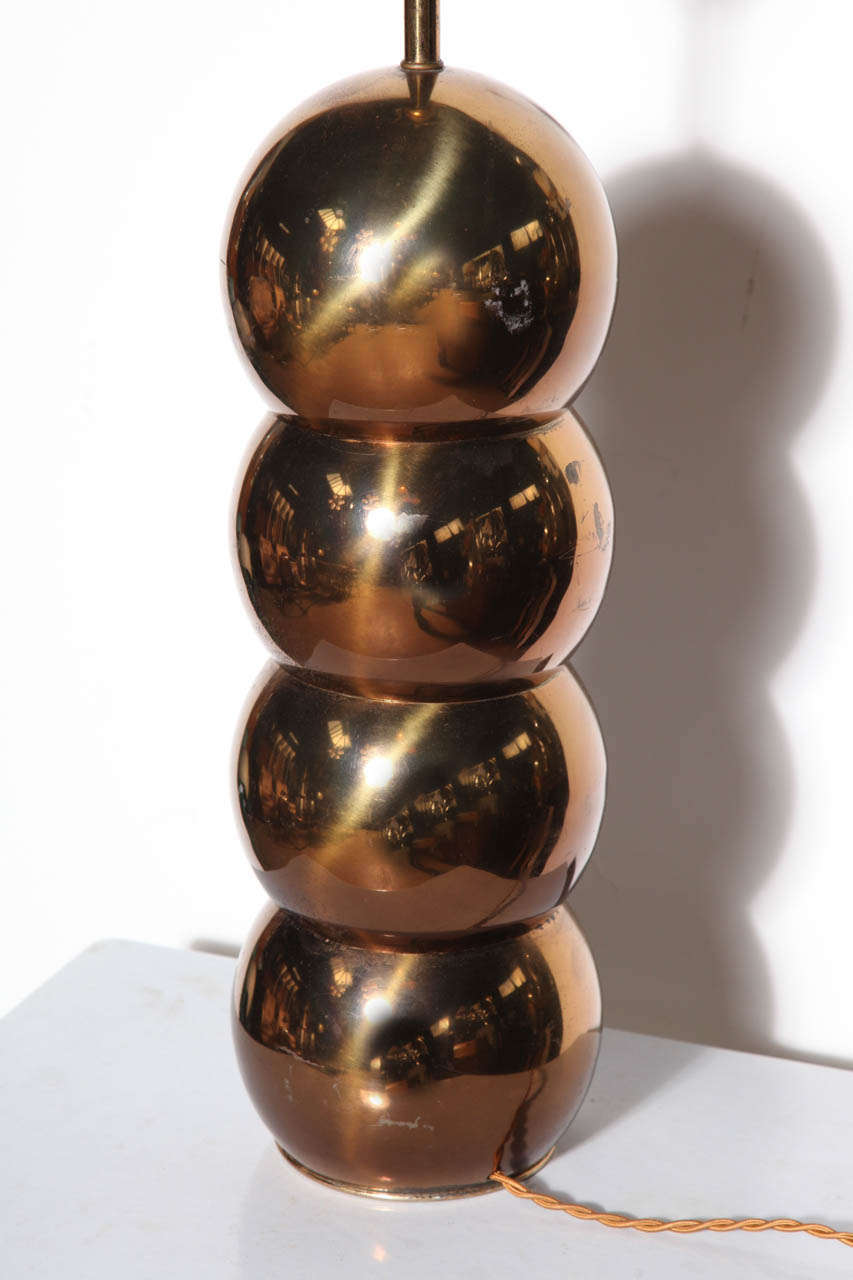 Plated Tall George Kovacs Bronzed Brass Stacked Ball 