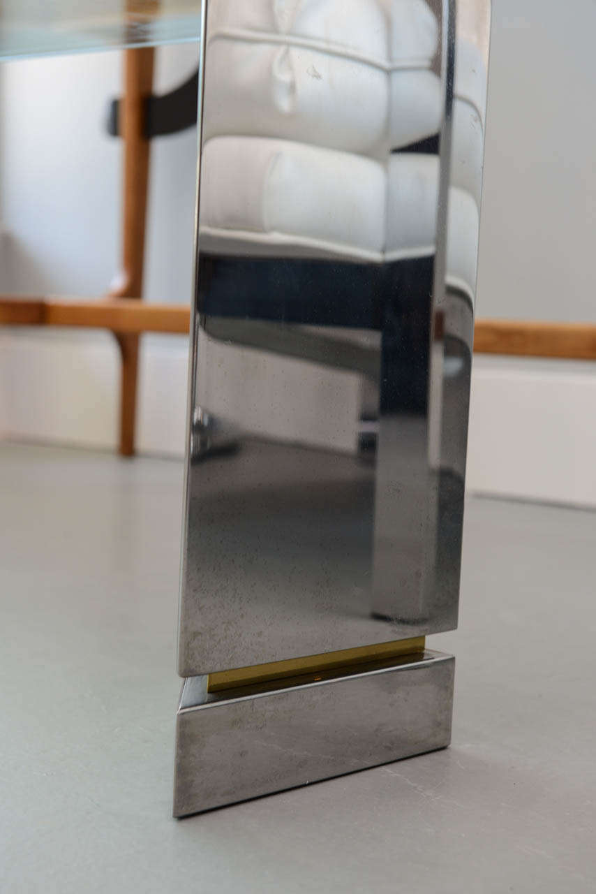 Brueton Polished Chrome and Glass Low Table, USA 4