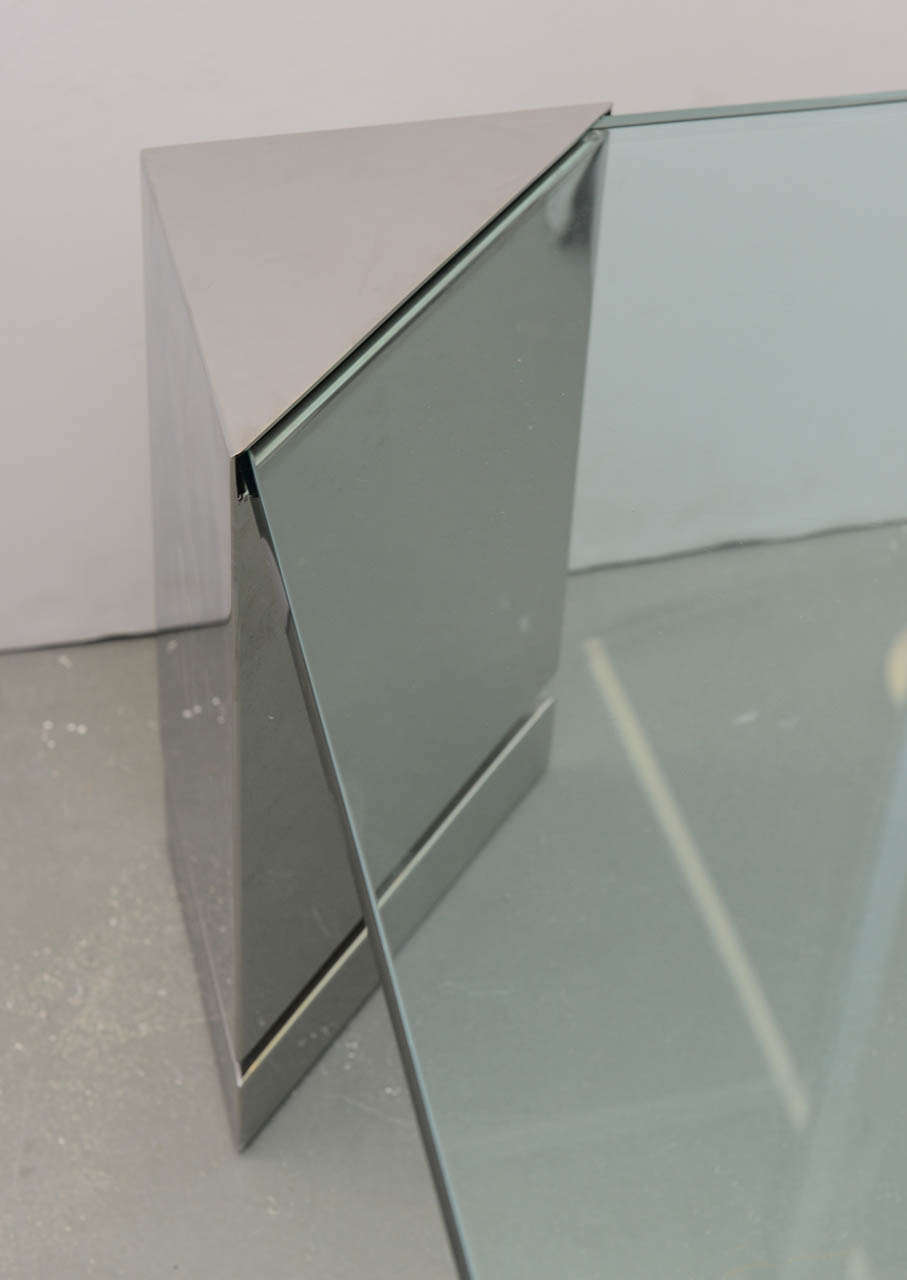 Brueton Polished Chrome and Glass Low Table, USA 5