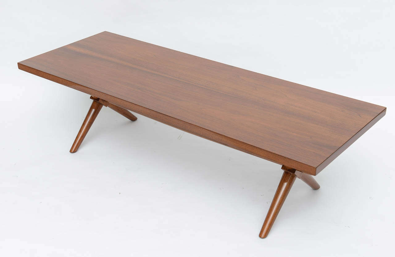 Mid-20th Century American Modern Walnut Low Table, Robsjohn-Gibbings For Sale