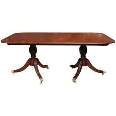 English Regency Style Mahogany Dining Table