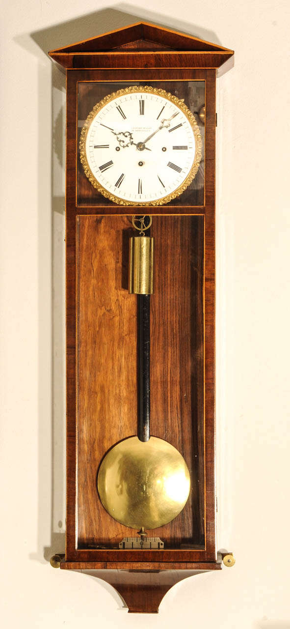 An Austrian rosewood inlaid 'Dachluhr' with Grande Sonnerie, circa 1840