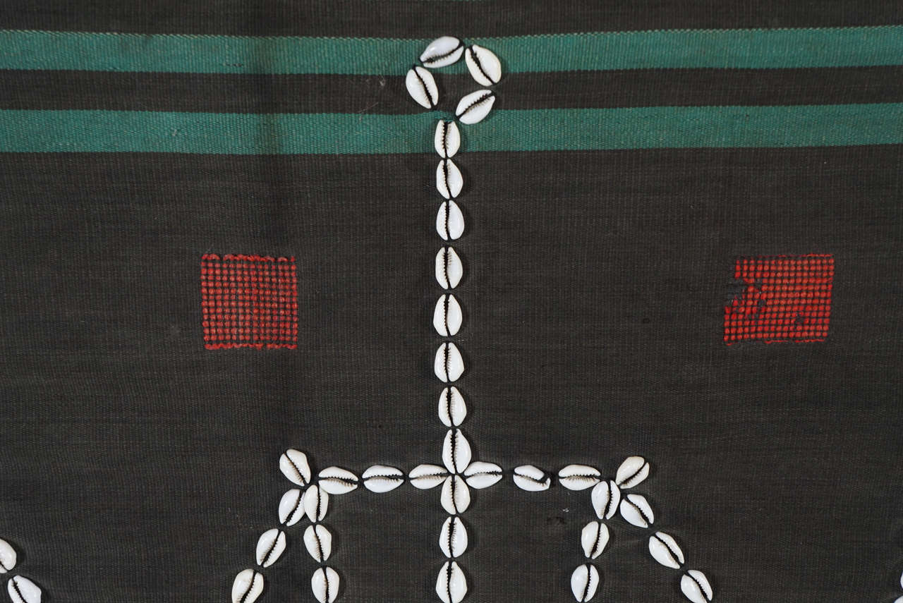 Dyed Naga Tribe Headhunter's Shawl, circa 1900 For Sale