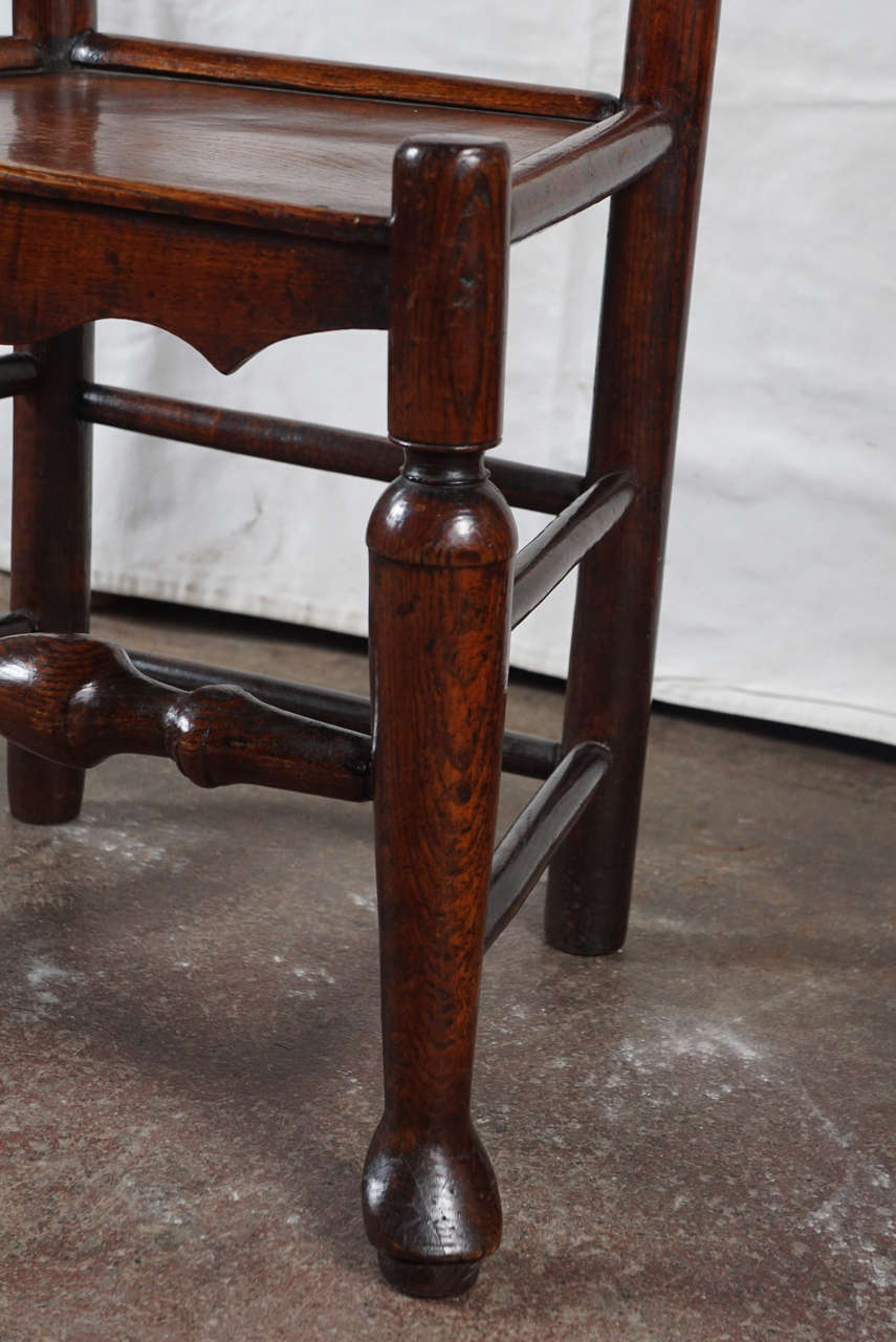 Set of Six 19th Century Oak, Ladder-Back Chairs 2