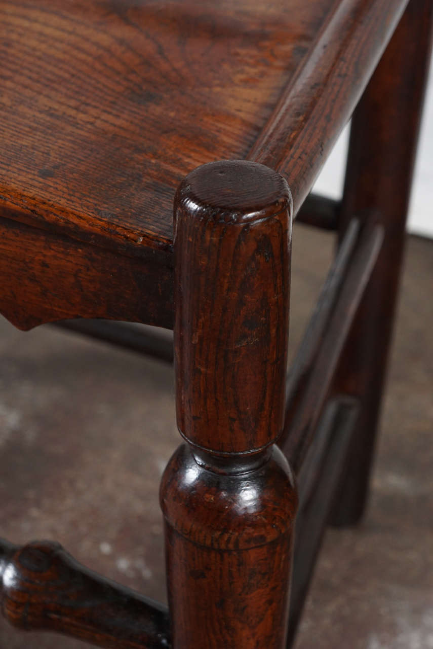 Set of Six 19th Century Oak, Ladder-Back Chairs 3