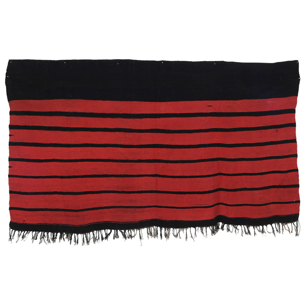 Sehr feiner antiker algerischer Schal aus Seide und Wolle mit Streifen