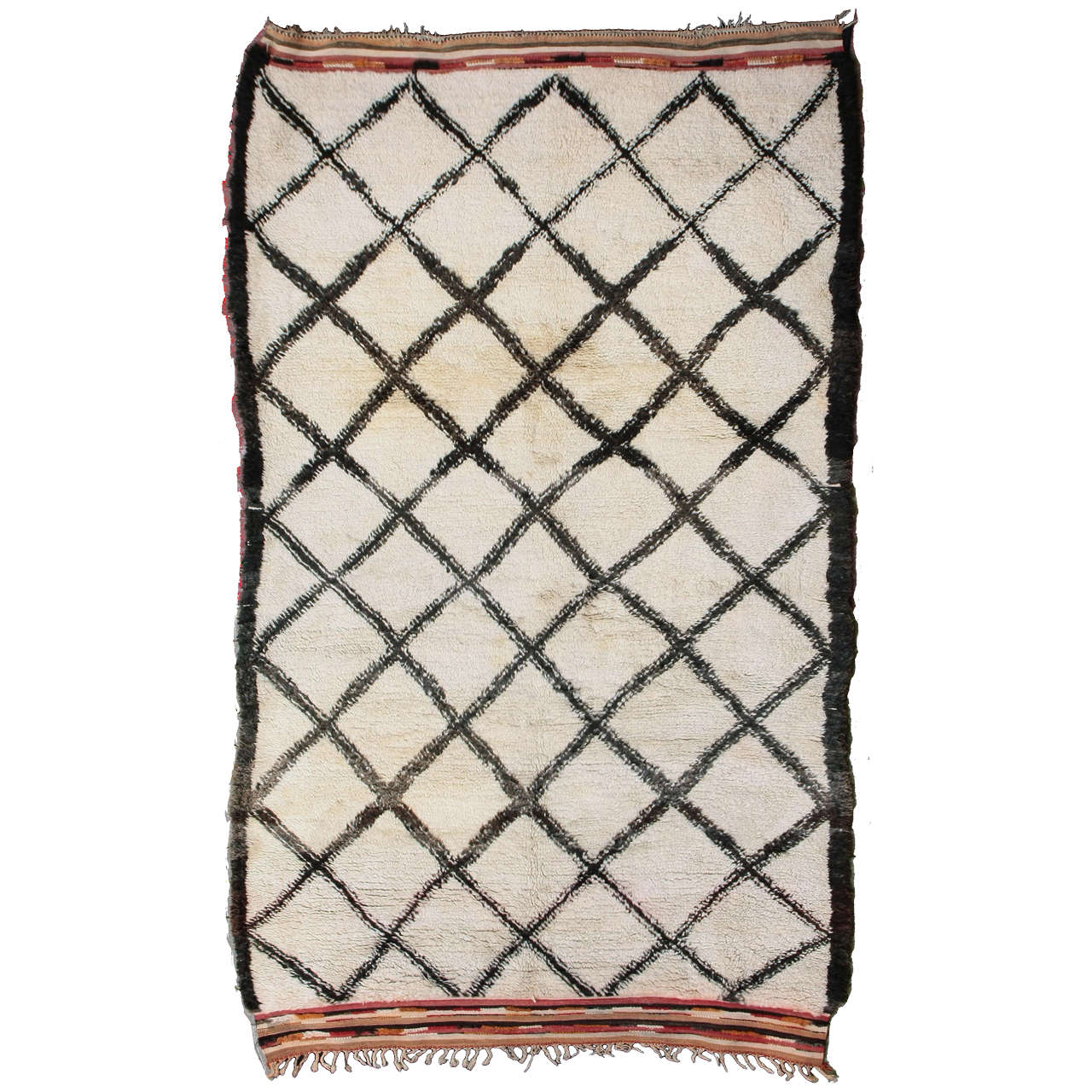 Rare Shorter Beni Ouarain Berber Carpet