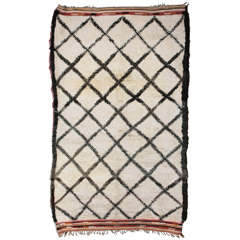 Rare Shorter Beni Ouarain Berber Carpet