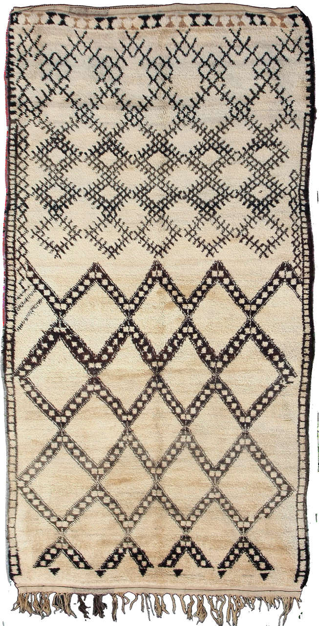Mid-20th Century Rare and Unusual Beni Ouarain Berber Carpet