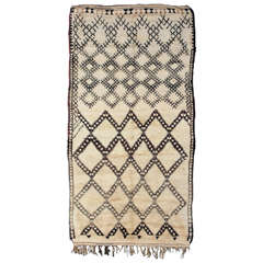 Rare and Unusual Beni Ouarain Berber Carpet 1
