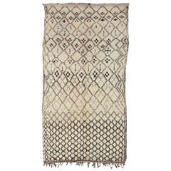 Rare and Unusual Beni Ouarain Berber Carpet
