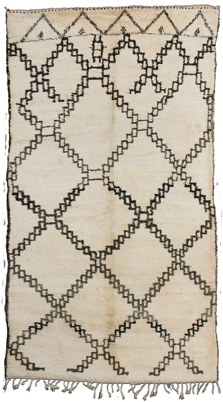Vintage Beni Ouarain Moroccan Berber Carpet 1