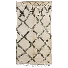 Vintage Beni Ouarain Moroccan Berber Carpet